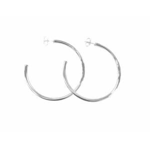 NEW SHEILA FAJL women's large everyone's favorite hoops in shiny silver